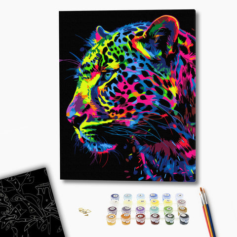 Malování podle čísel Barevný leopard (BSB0019)