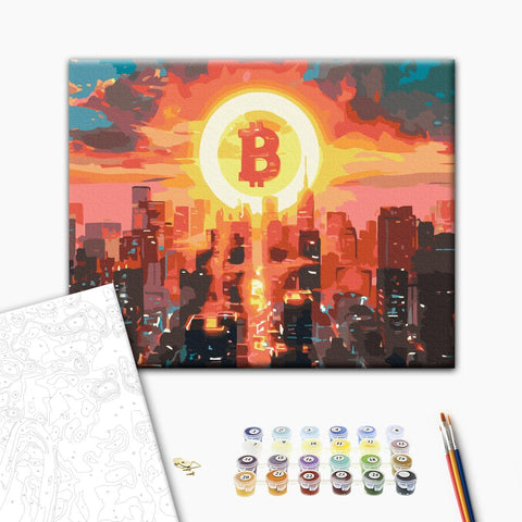 Malování podle čísel Bitcoin City (BS53981)