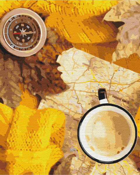 Malování podle čísel Podzimní cestovatelský flatlay (BS51347)