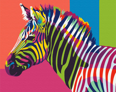 Malování podle čísel Duhová zebra (BS26201)