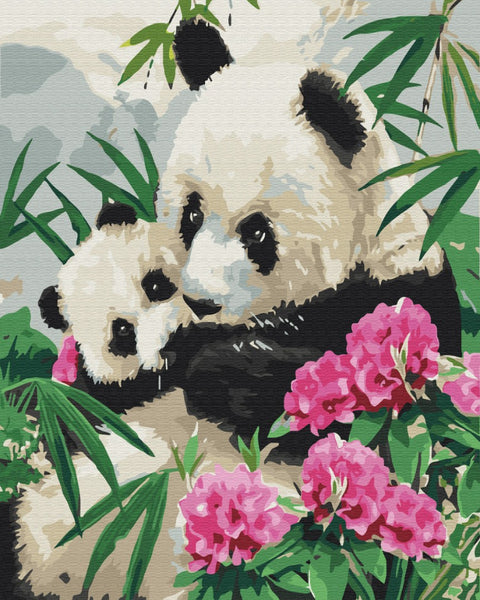 Malování podle čísel Máma panda s mládětem (BS51964)