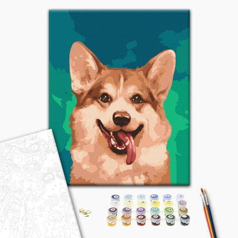 Malování podle čísel Corgi v barvách (BS51519)