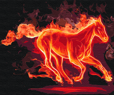Malování podle čísel Ohnivý kůň (BS51698)