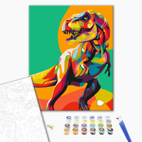 Malování podle čísel Duhový tyranosaurus (BS35668)