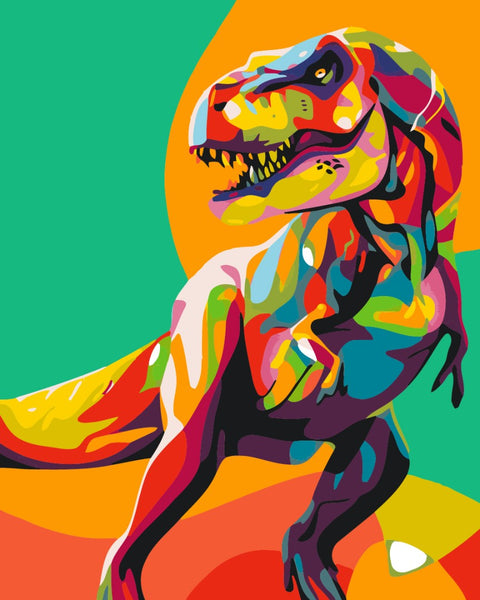 Malování podle čísel Duhový tyranosaurus (BS35668)
