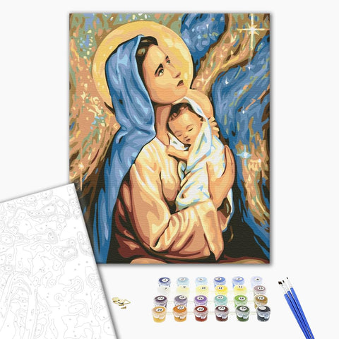 Malování podle čísel Marie a Ježíš (BS24165)