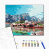Malování podle čísel Město v Crystal Mountains (BS52740)