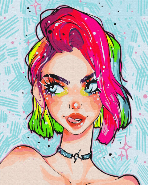 Malování podle čísel Lady grunge @nila_art_art (BS53389)