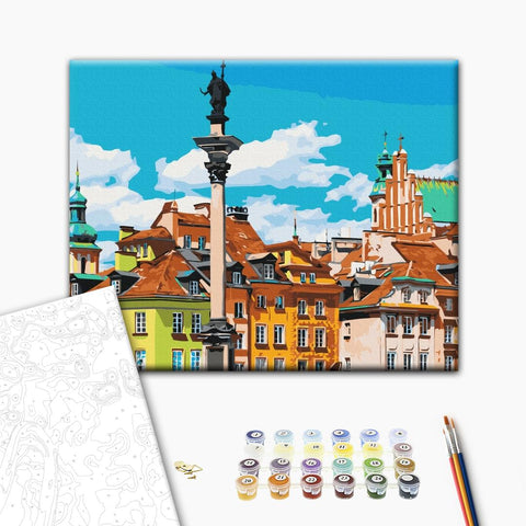 Malování podle čísel Zámecké náměstí. Varšava (BS53433)