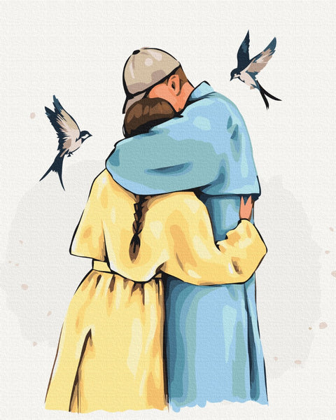 Malování podle čísel Silná objetí ©Alla Berezovska (BS53453)