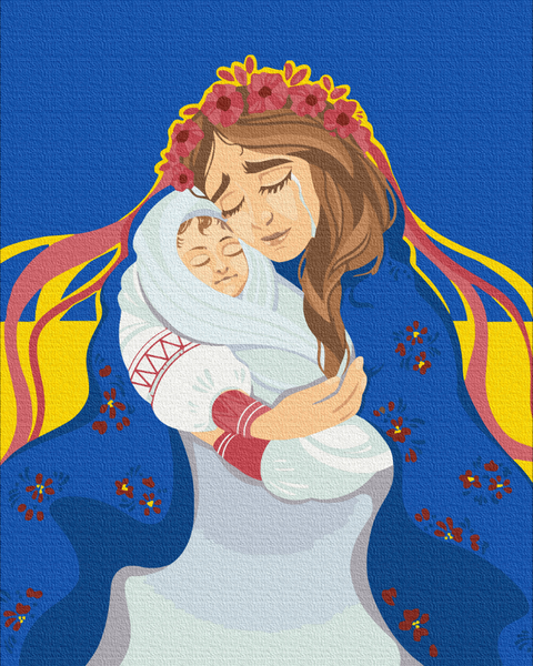 Malování podle čísel Matka Ukrajina ©Anastasiia Kasarda (BS53077)