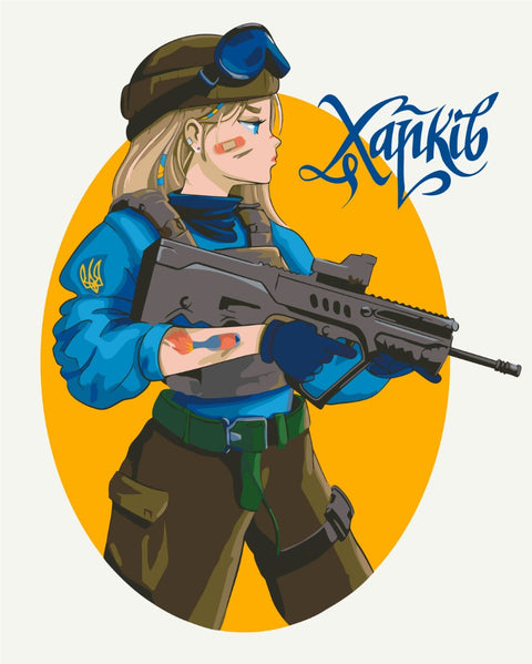 Malování podle čísel Nezničitelný Charkov © Zakharova Natalia (BS53107)